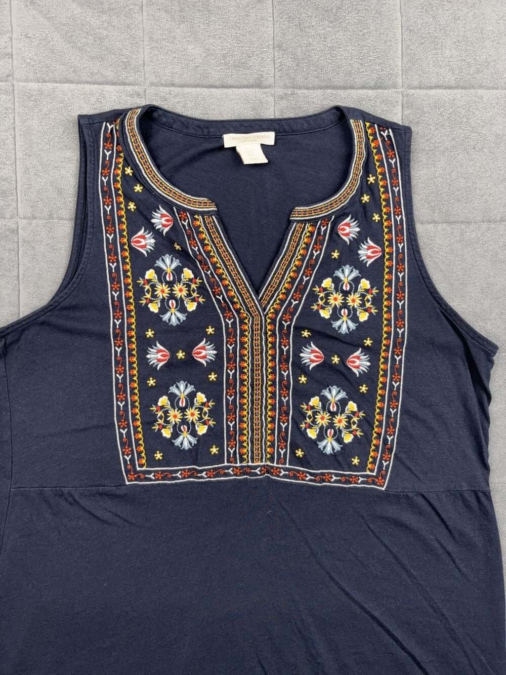 Christian Siriano New York Embroidered Sleeveless Tank Top Size L